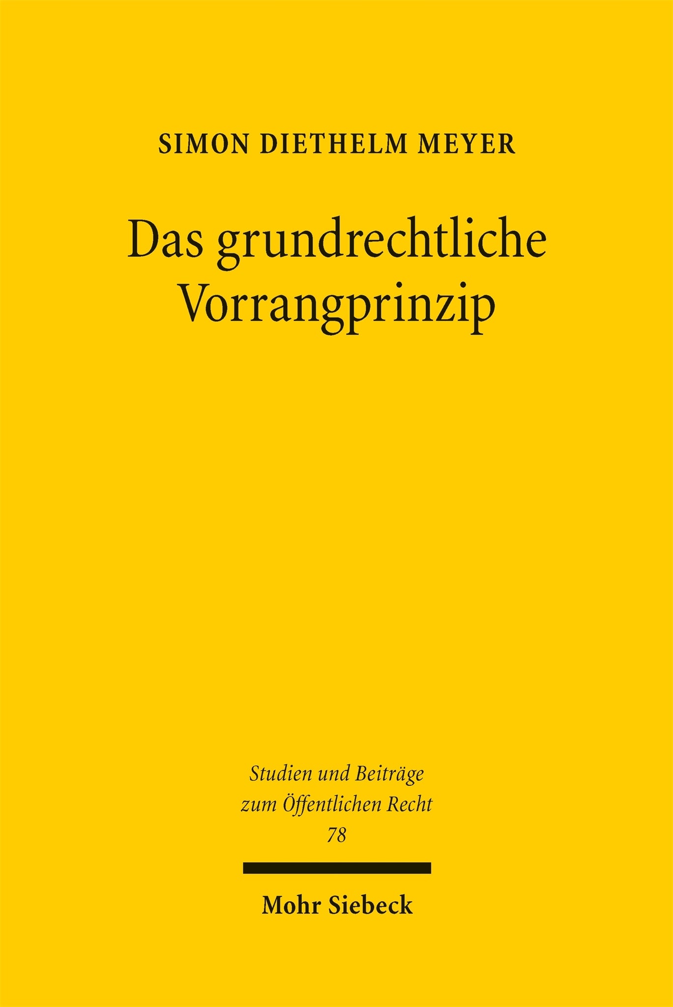 Cover image for Das grundrechtliche Vorrangprinzip ISBN 9783162004758